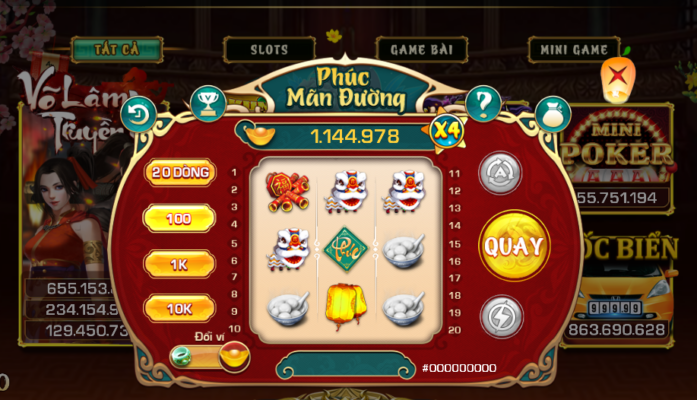 Luật chơi slot game Phúc mãn đường trên cổng giải trí iWin Club